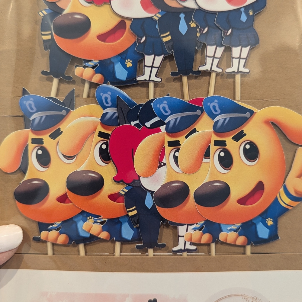 Sheriff Labrador cake toppers